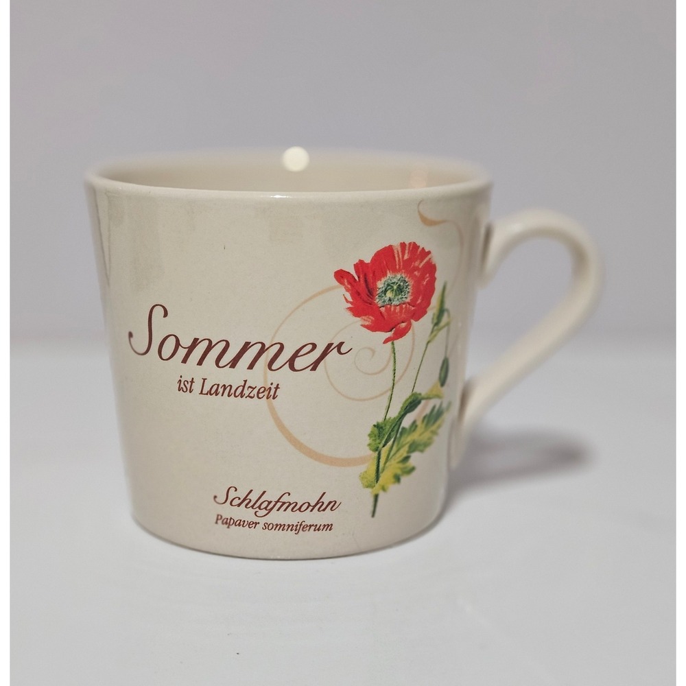 Vintage-Botanical Mug – German Flower Design – Landzeit – Ceramic Cup